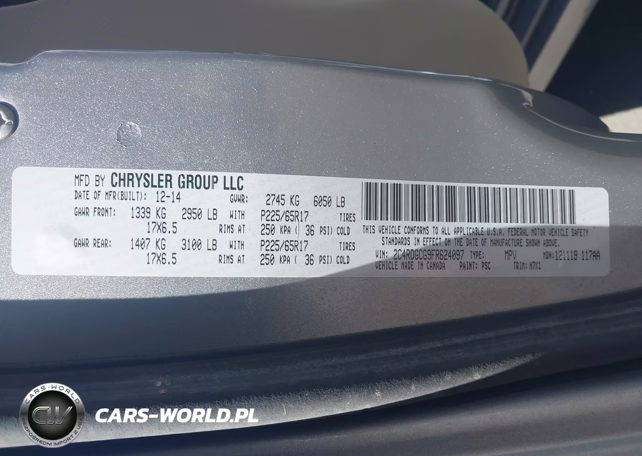 2015 Dodge Grand Caravan Sxt VIN:2C4RDGCG9FR624097 - 9