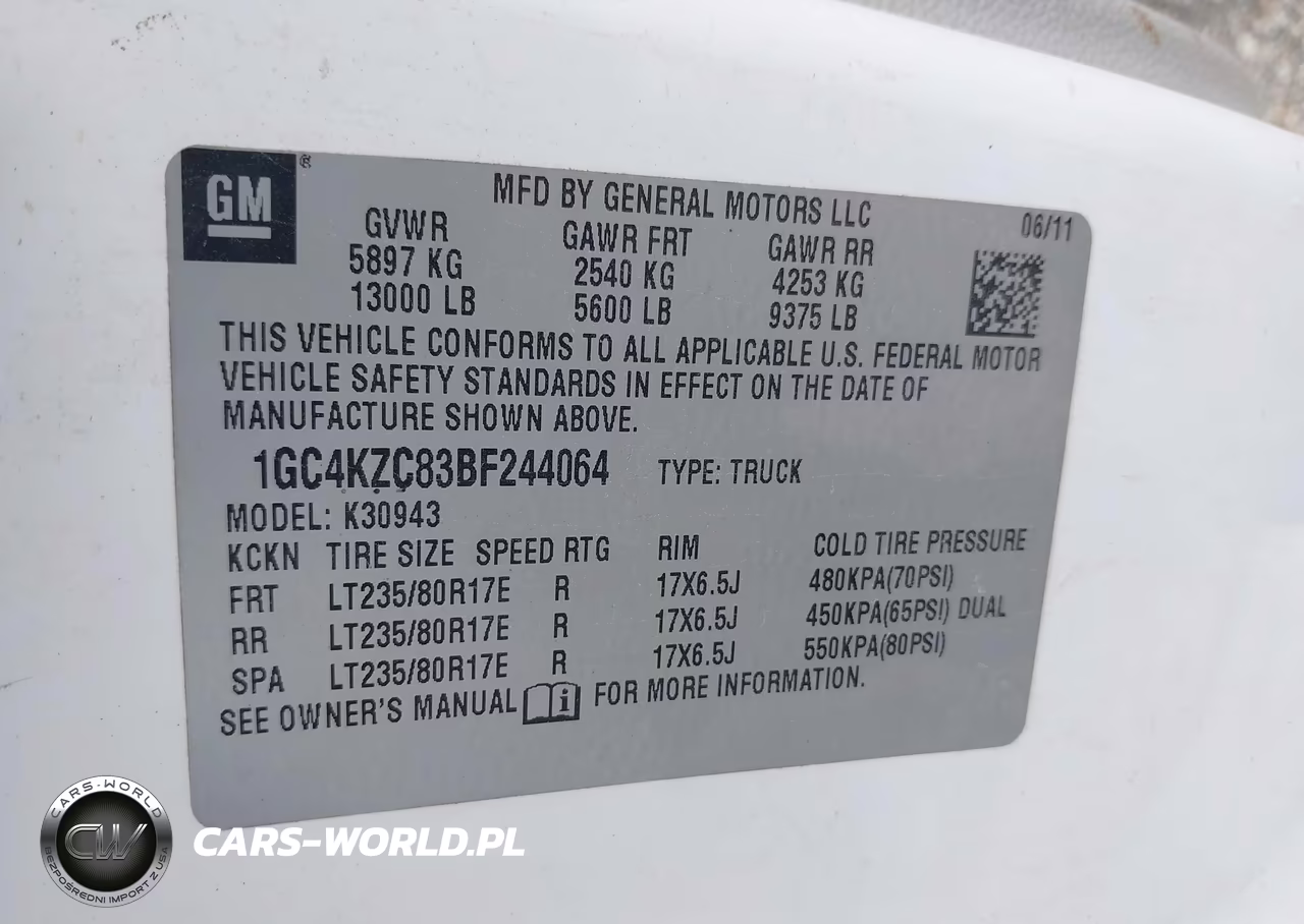 2011 Chevrolet Silverado 3500Hd Work Truck VIN:1GC4KZC83BF244064 - 8