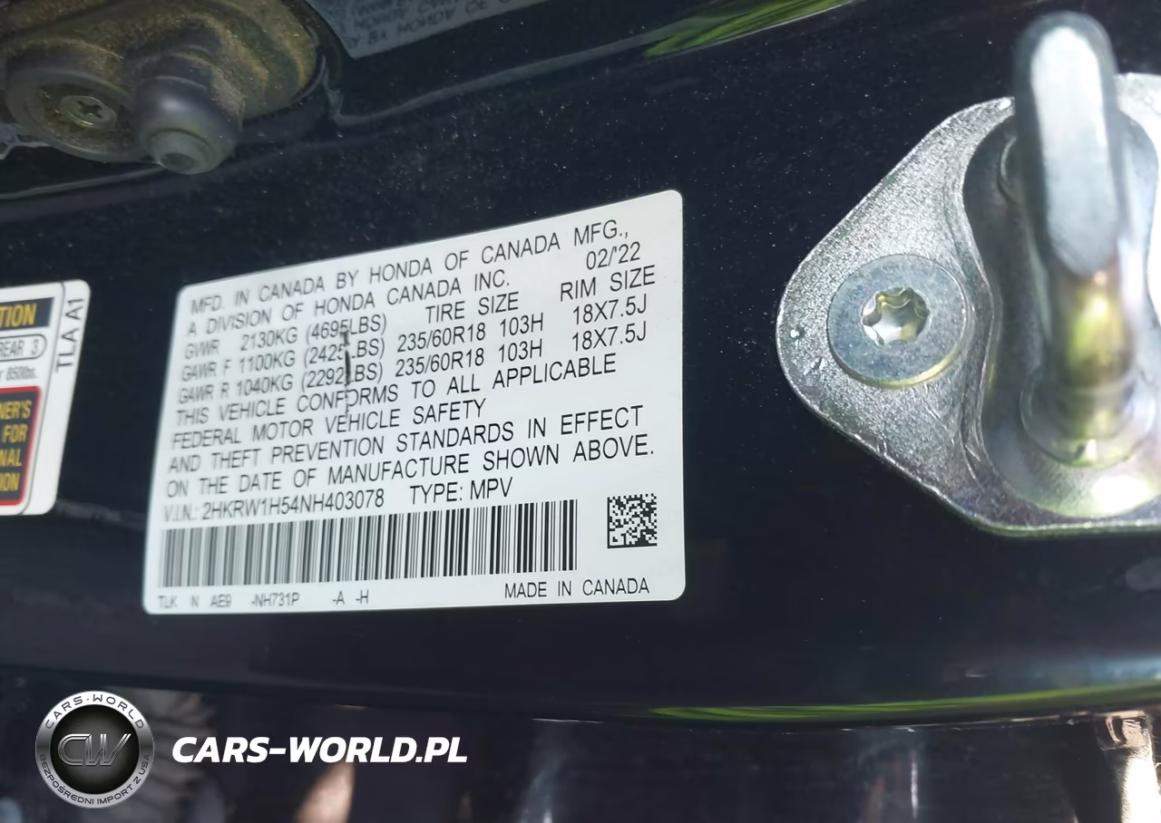 2022 Honda Cr-V 2Wd Ex VIN:2HKRW1H54NH403078 - 9