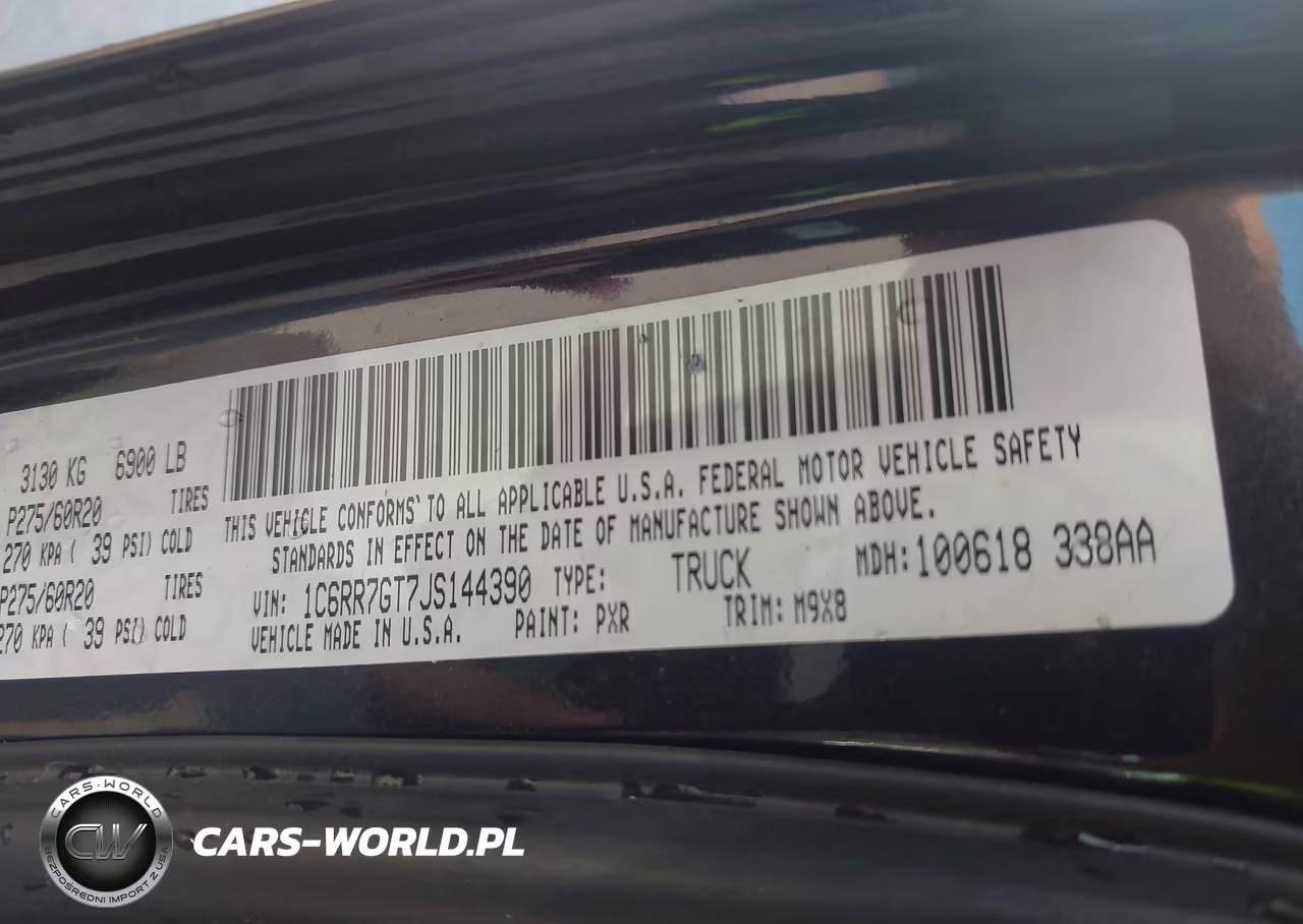 2018 Ram 1500 Big Horn 4X4 6'4 Box VIN:1C6RR7GT7JS144390 - 9