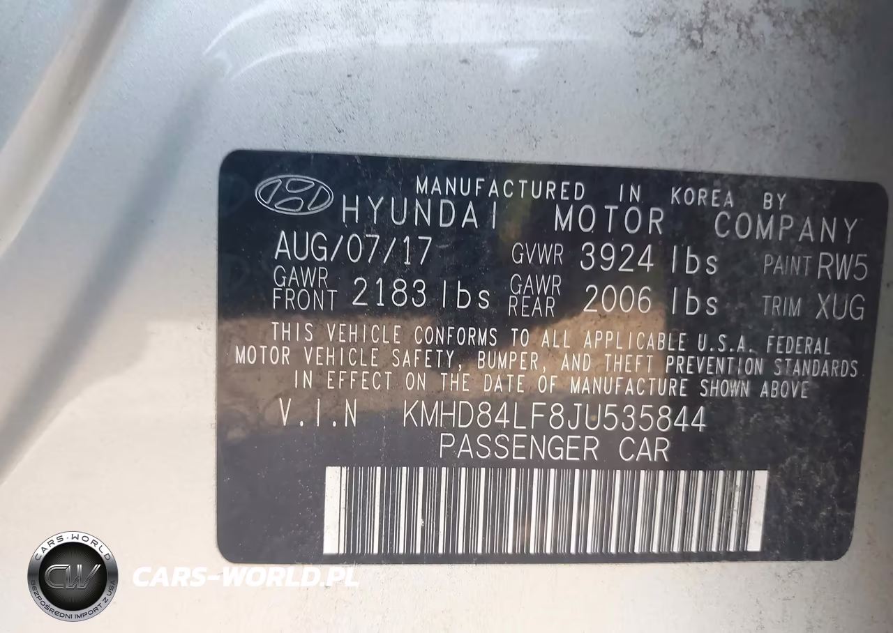 2018 Hyundai Elantra Sel VIN:KMHD84LF8JU535844 - 9