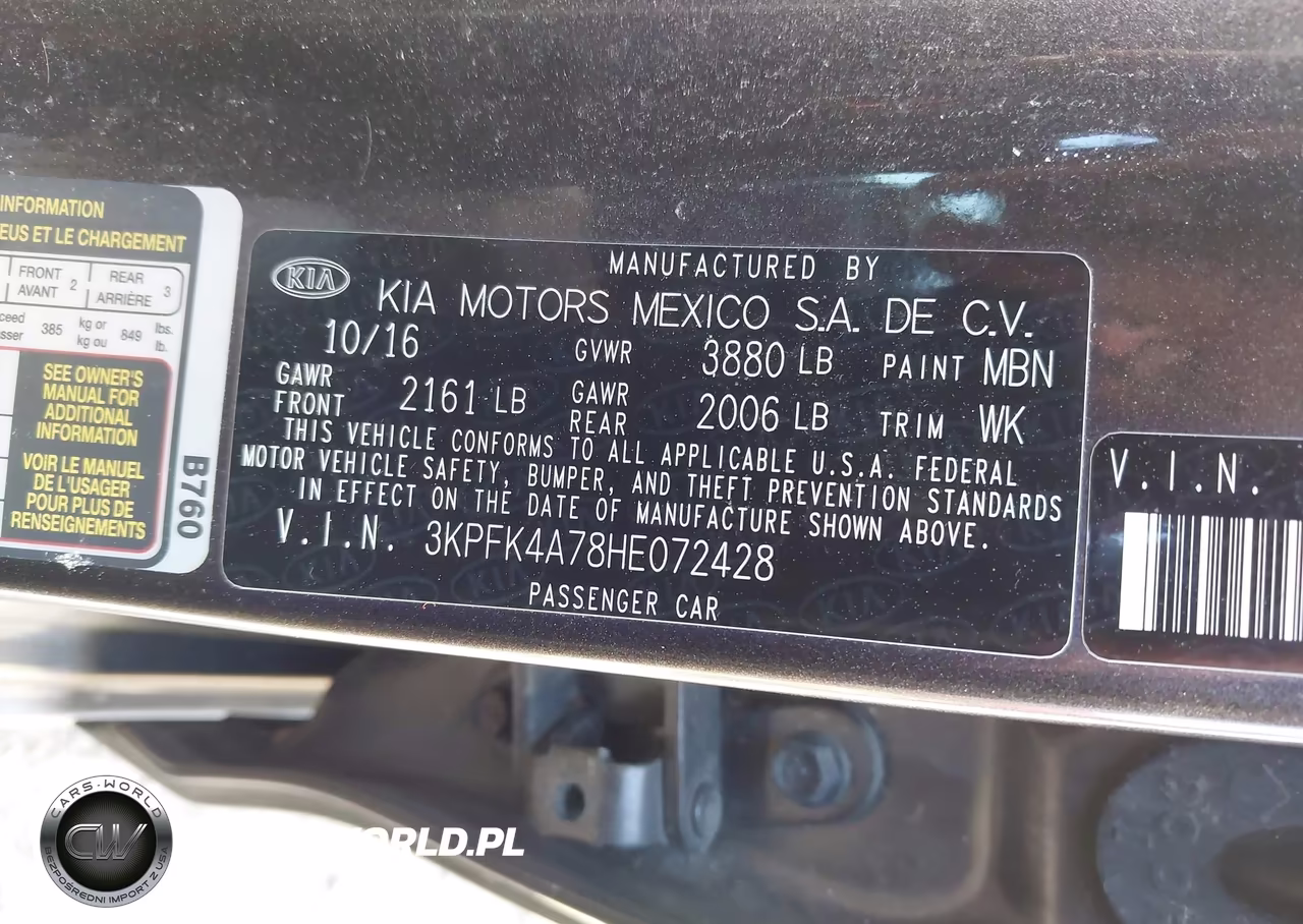 2017 Kia Forte Lx VIN:3KPFK4A78HE072428 - 9