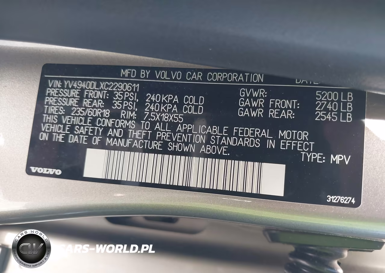 2012 Volvo Xc60 3.2-3.2 Platinum-3.2 Premier-3.2 Premier Plus VIN:YV4940DLXC2290611 - 9