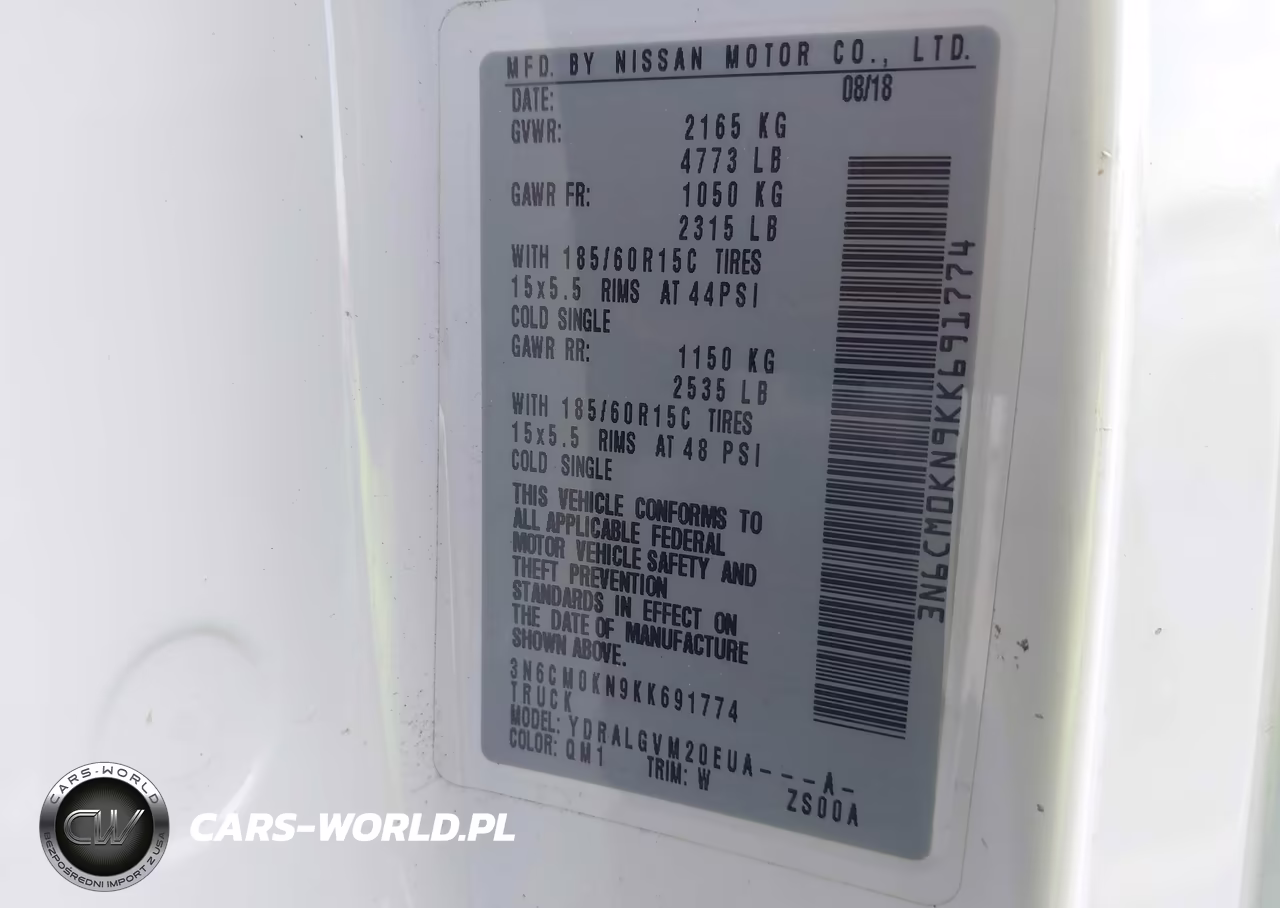 2019 Nissan Nv200 Sv VIN:3N6CM0KN9KK691774 - 9