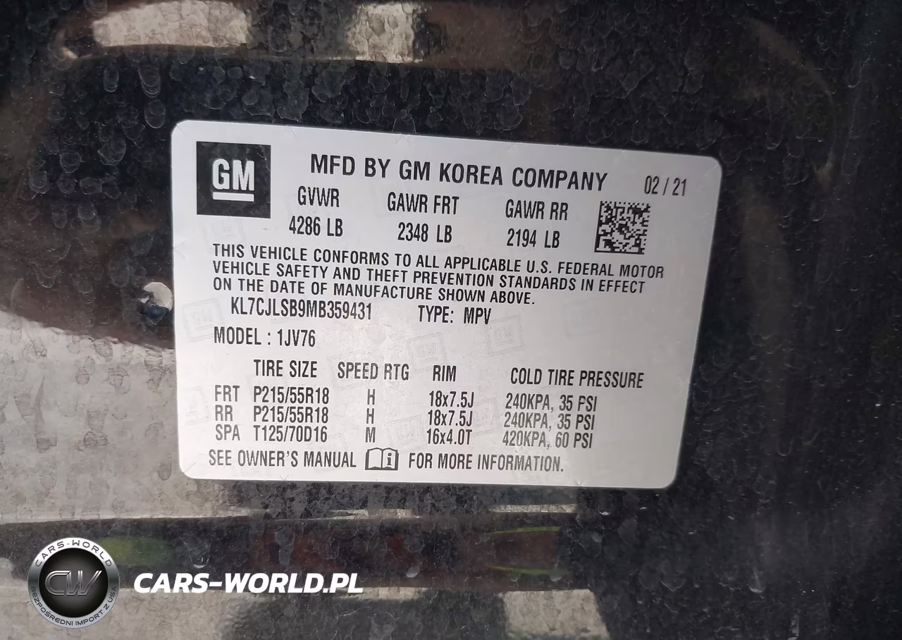 2021 Chevrolet Trax Fwd Lt VIN:KL7CJLSB9MB359431 - 9