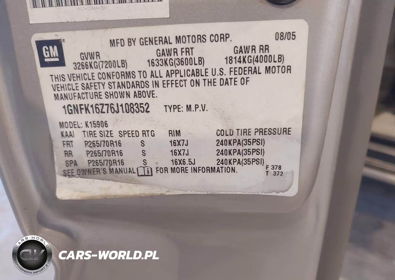 2006 Chevrolet Suburban 1500 Ls VIN:1GNFK16Z76J108352 - 9