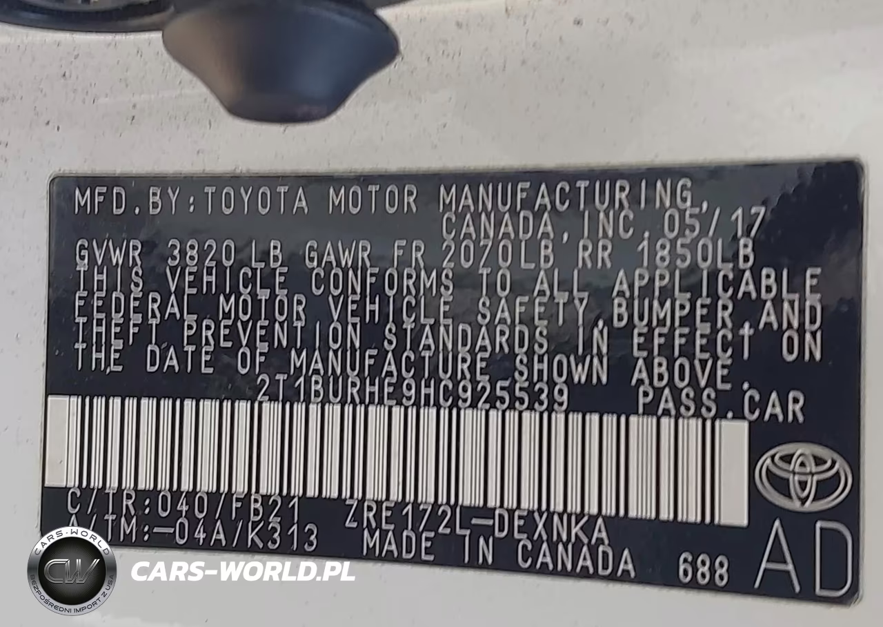 2017 Toyota Corolla Le VIN:2T1BURHE9HC925539 - 9