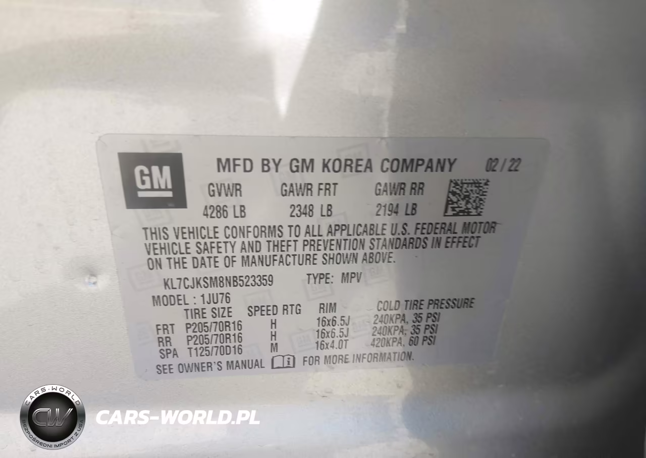 2022 Chevrolet Trax Fwd Ls VIN:KL7CJKSM8NB523359 - 9