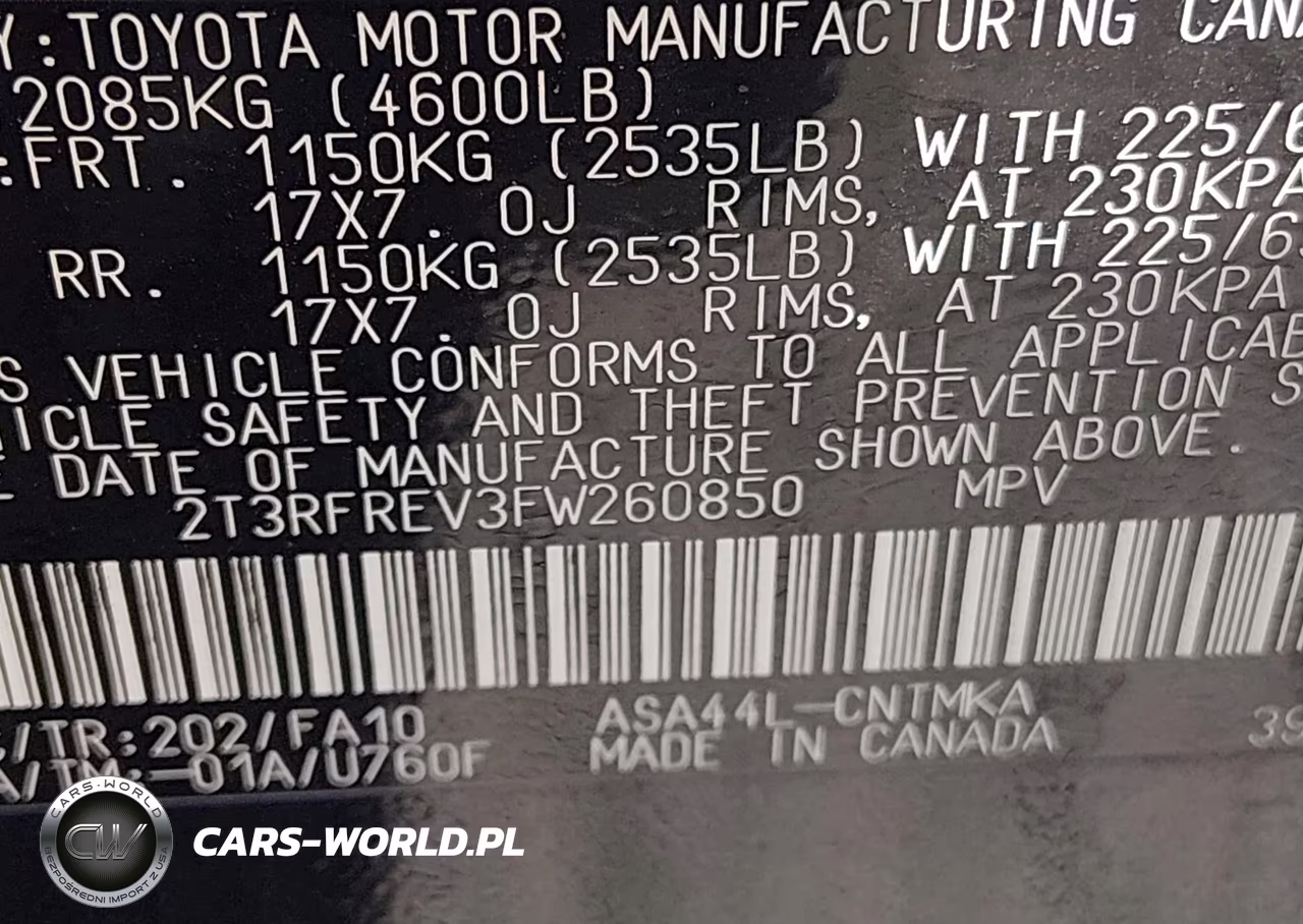 2015 Toyota Rav4 Xle VIN:2T3RFREV3FW260850 - 9