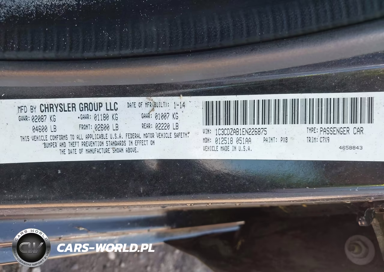 2014 Dodge Avenger Se VIN:1C3CDZAB1EN226875 - 9