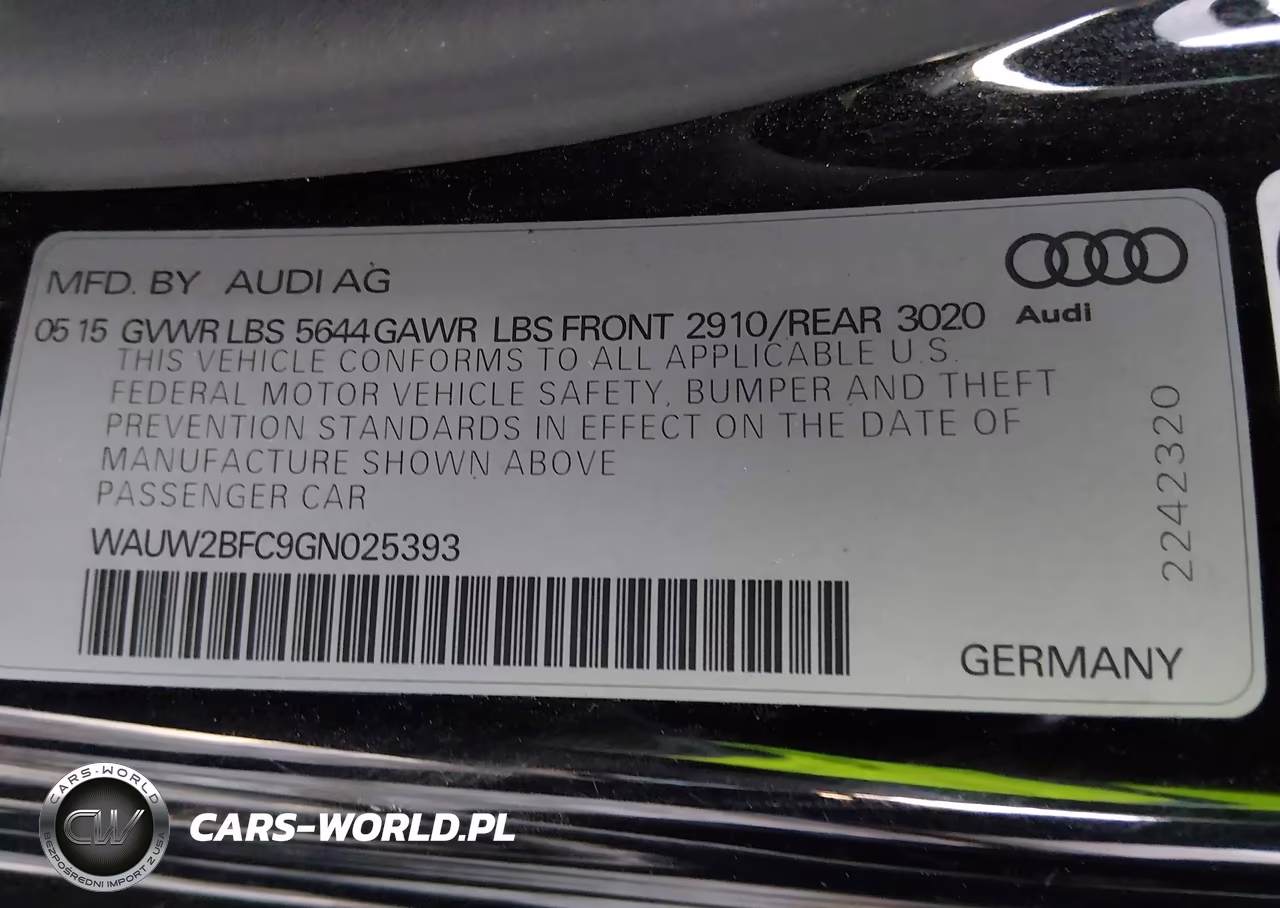 2016 Audi S7 4.0T (S Tronic) (No Longer Available For Ordering) VIN:WAUW2BFC9GN025393 - 9