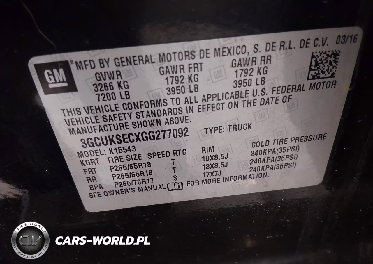 2016 Chevrolet Silverado 1500 2Lz VIN:3GCUKSECXGG277092 - 9