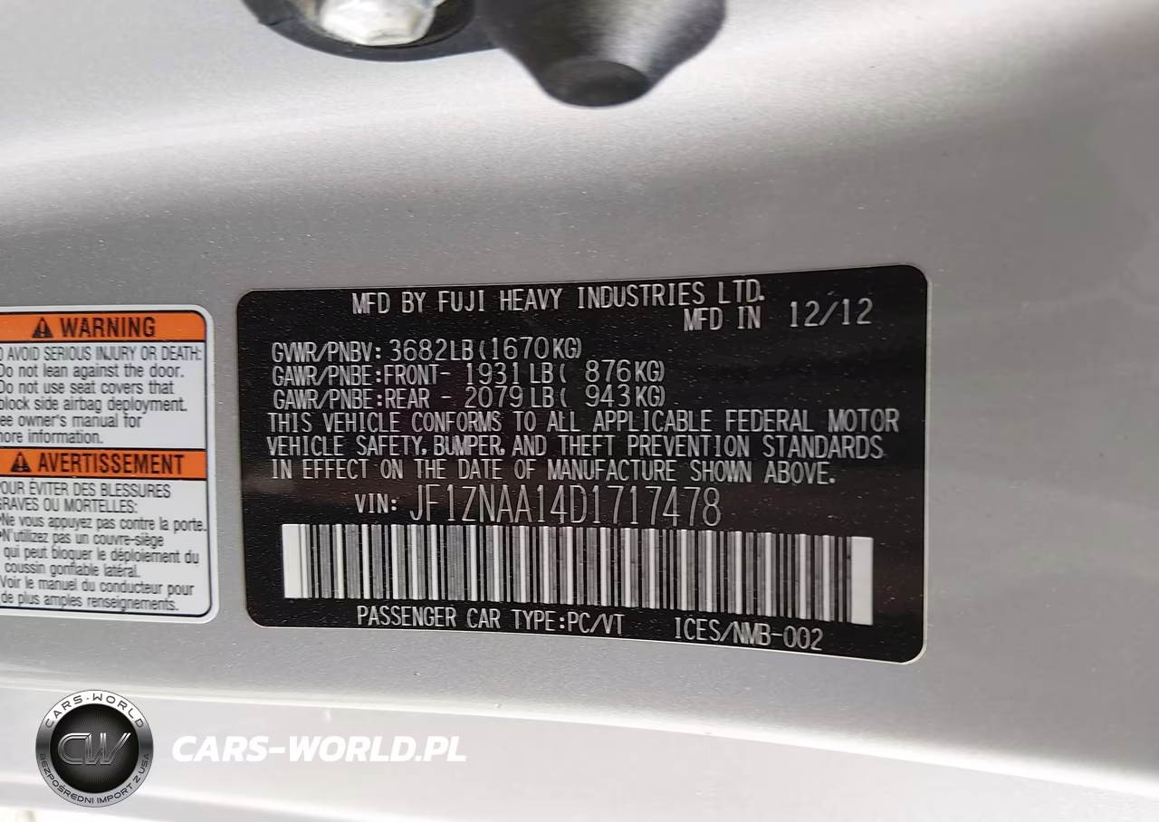 2013 Scion Fr-S VIN:JF1ZNAA14D1717478 - 9