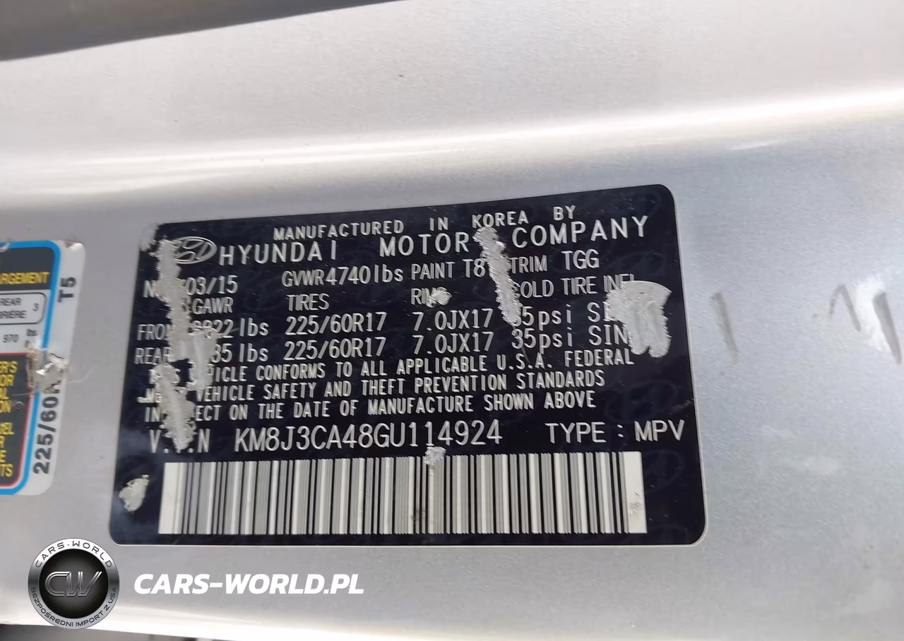 2016 Hyundai Tucson Se VIN:KM8J3CA48GU114924 - 9