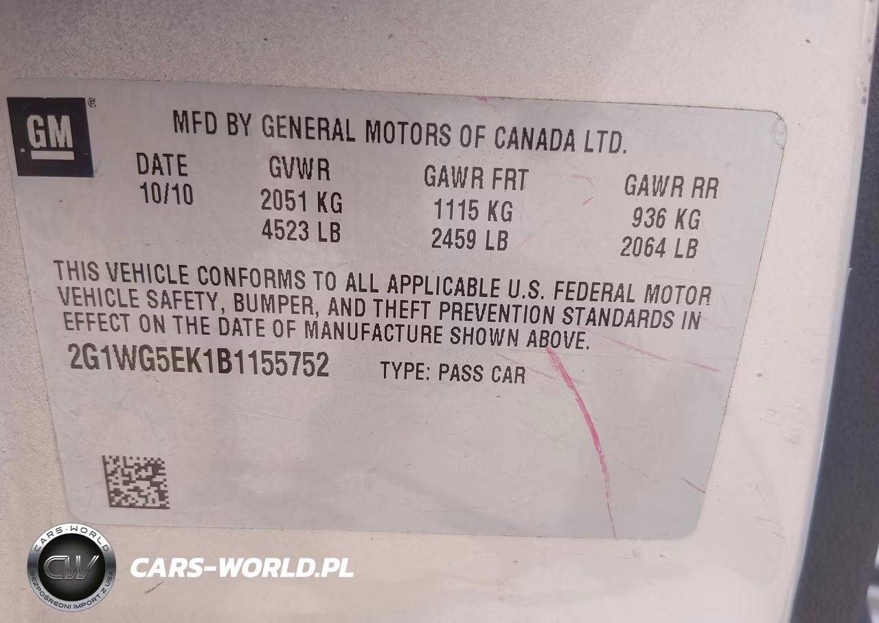 2011 Chevrolet Impala Lt VIN:2G1WG5EK1B1155752 - 9