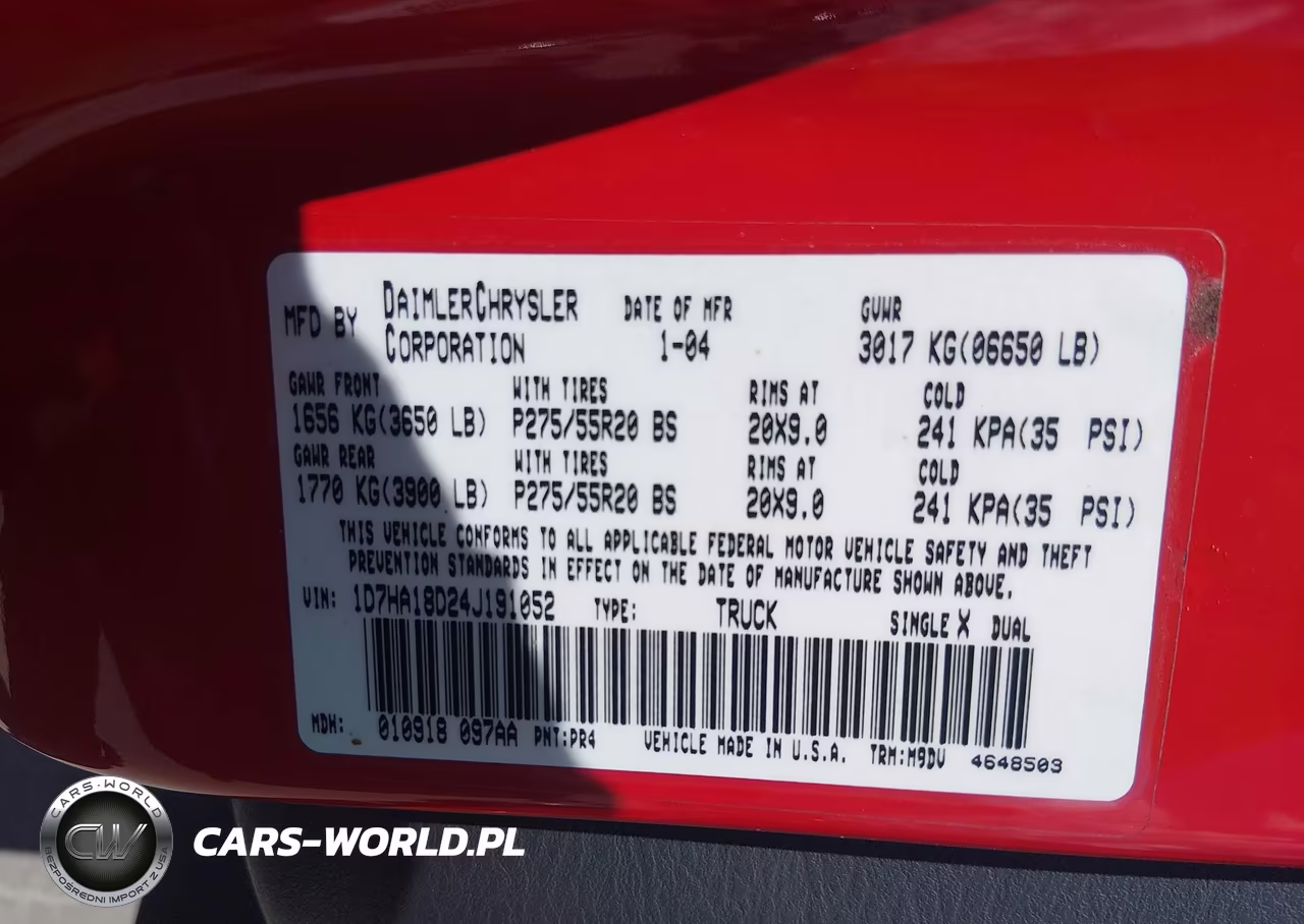 2004 Dodge Ram 1500 Slt-Laramie VIN:1D7HA18D24J191052 - 9