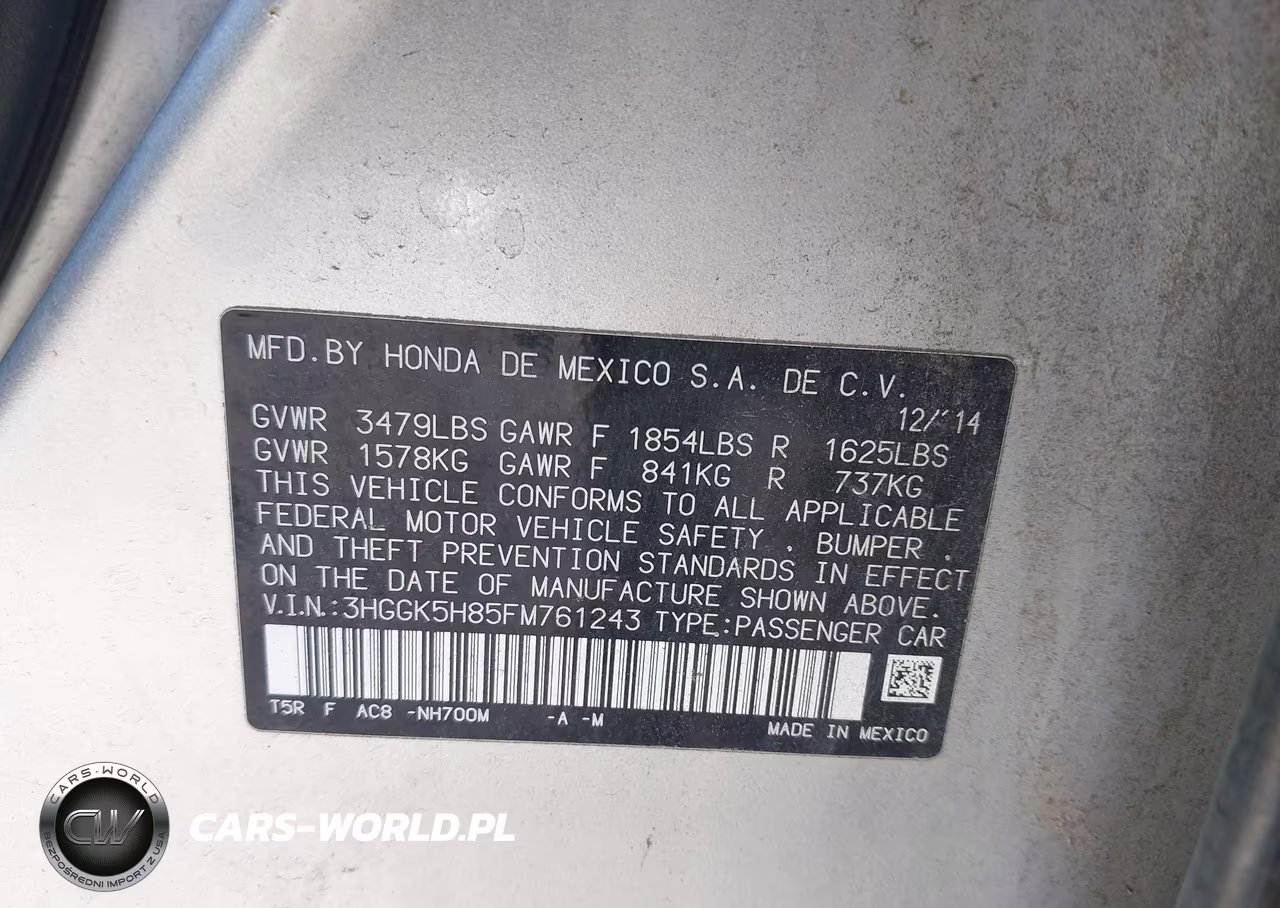 2015 Honda Fit Ex-Ex-L VIN:3HGGK5H85FM761243 - 9