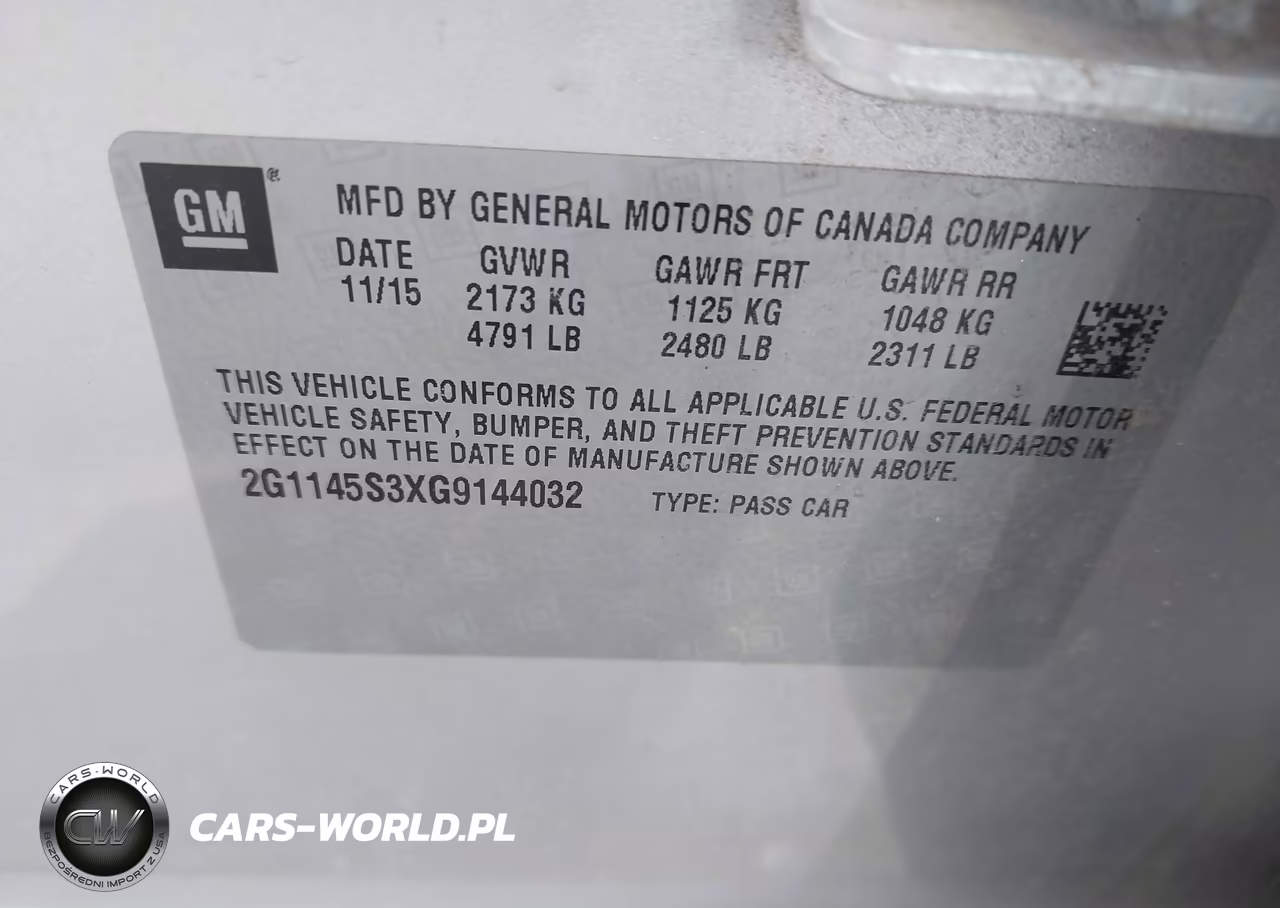 2016 Chevrolet Impala 2Lz VIN:2G1145S3XG9144032 - 9