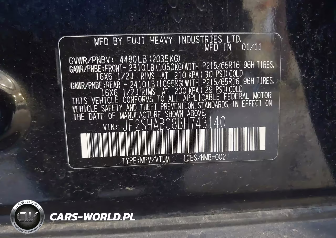 2011 Subaru Forester 2.5X VIN:JF2SHABC8BH743140 - 8