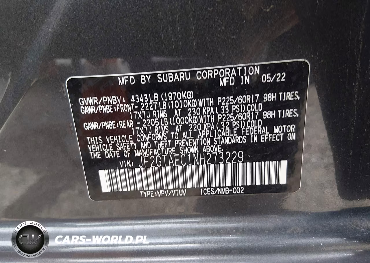 2022 Subaru Crosstrek Premium VIN:JF2GTAEC1NH273229 - 9
