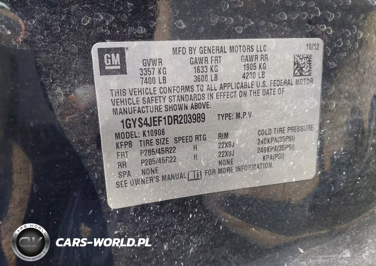 2013 Cadillac Escalade Esv Premium VIN:1GYS4JEF1DR203989 - 9