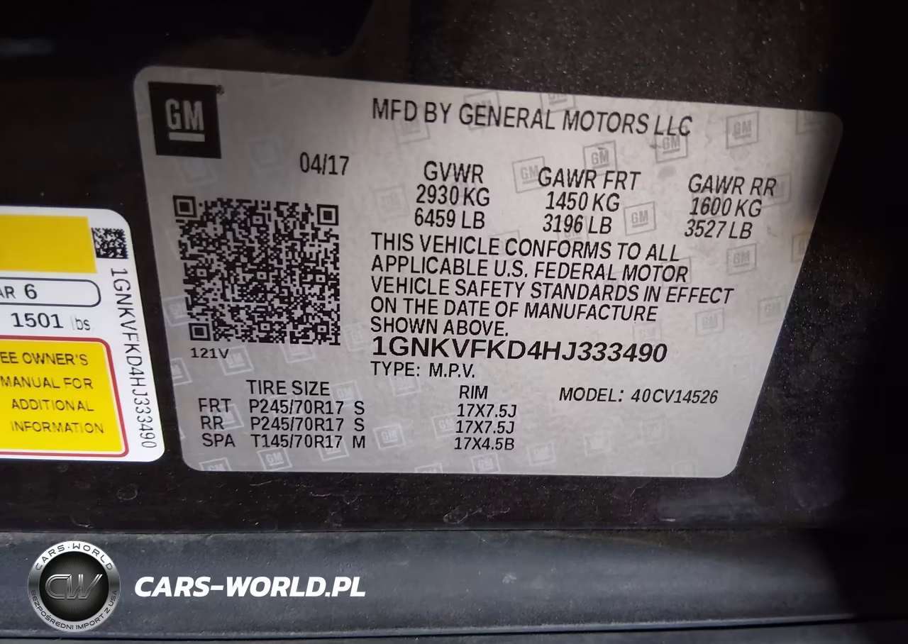 2017 Chevrolet Traverse Ls VIN:1GNKVFKD4HJ333490 - 9