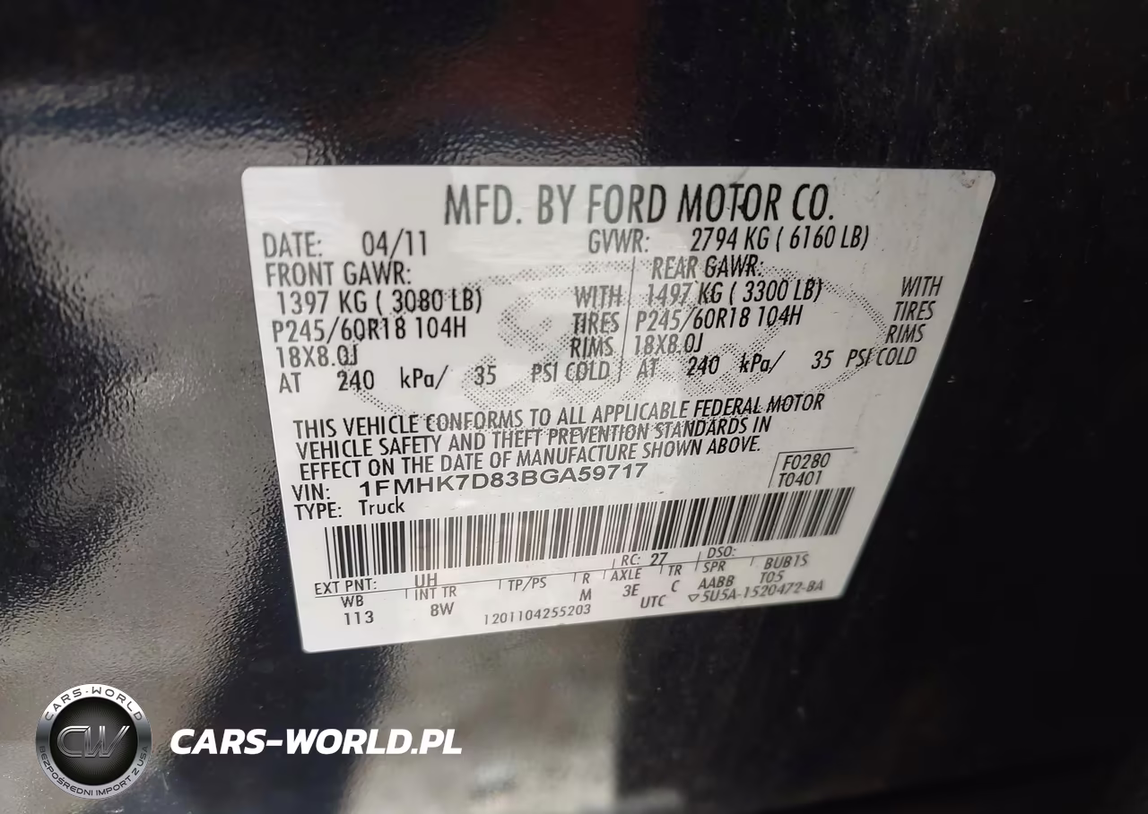 2011 Ford Explorer Xlt VIN:1FMHK7D83BGA59717 - 9