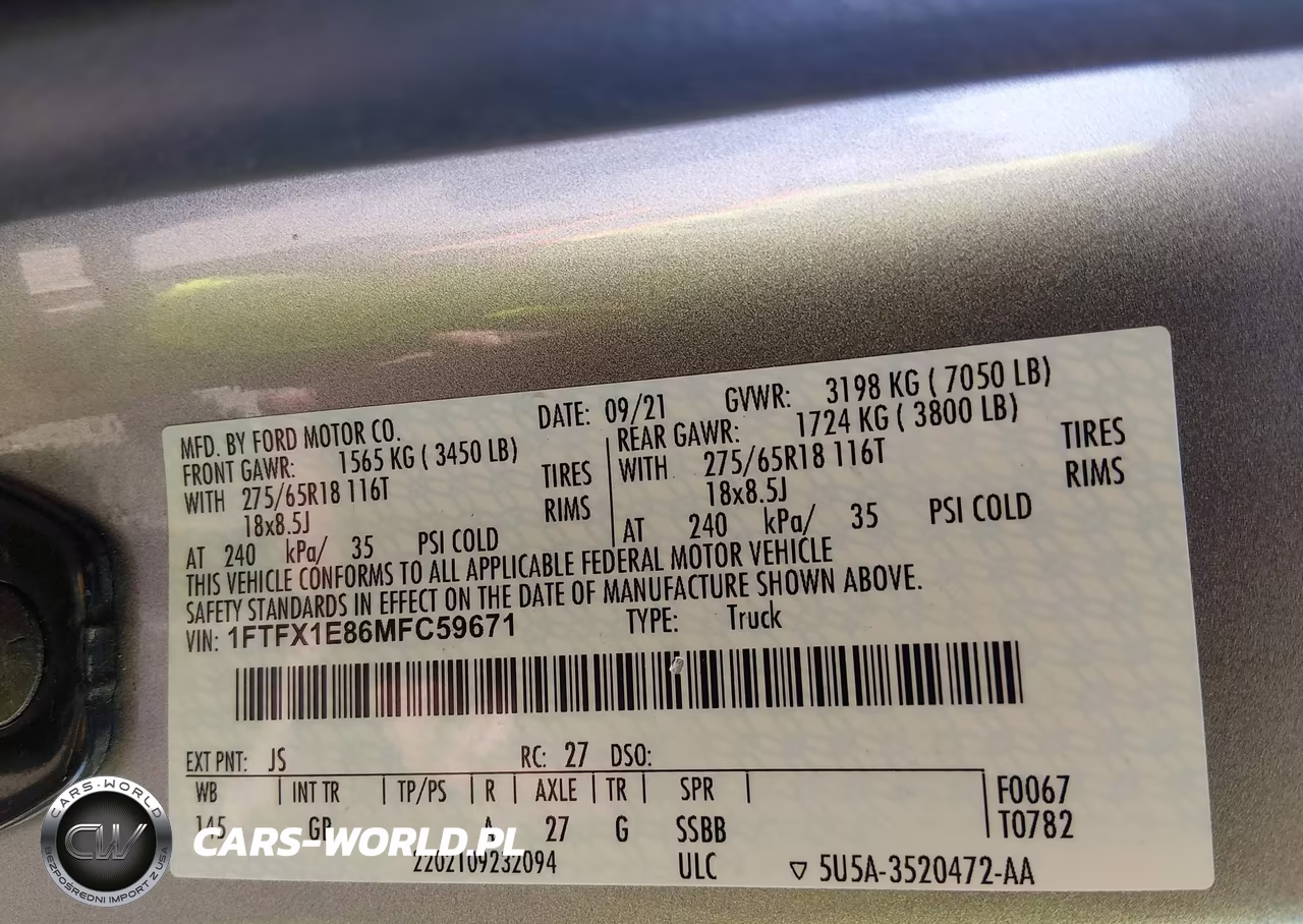 2021 Ford F-150 Xl VIN:1FTFX1E86MFC59671 - 9