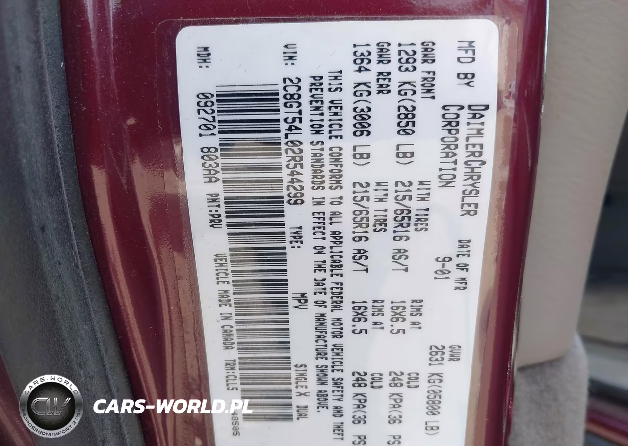 2002 Chrysler Town & Country Lxi VIN:2C8GT54L02R544299 - 9