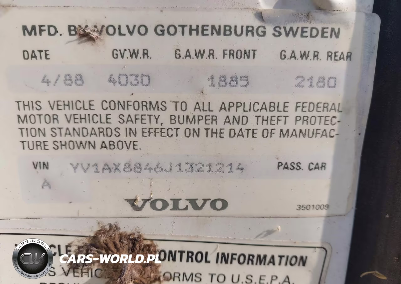1988 Volvo 244 Dl-Gl VIN:YV1AX8846J1321214 - 9