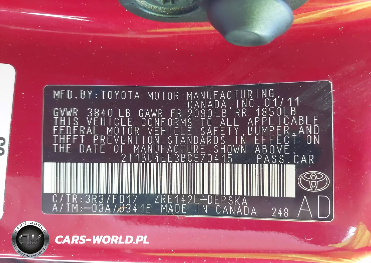 2011 Toyota Corolla S VIN:2T1BU4EE3BC570415 - 9