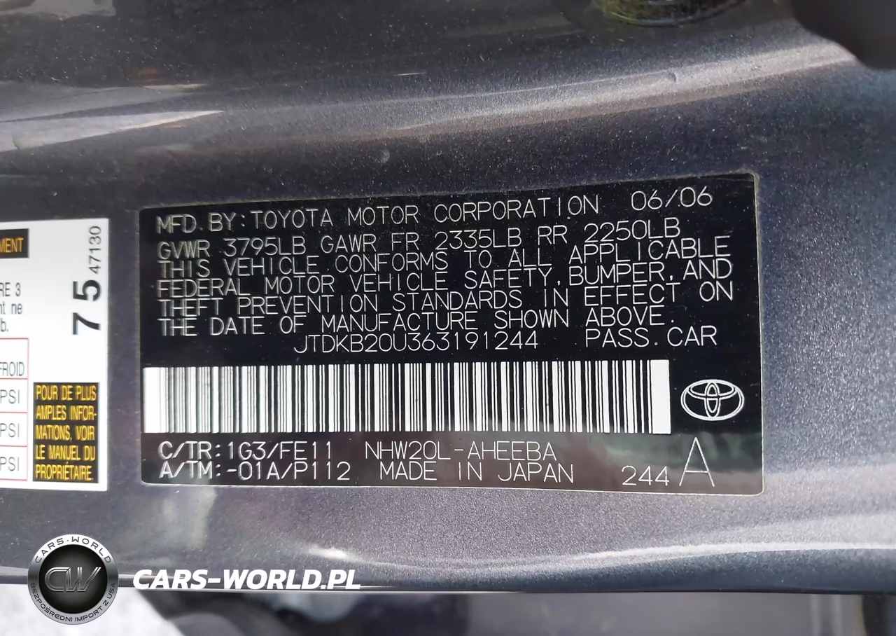 2006 Toyota Prius VIN:JTDKB20U363191244 - 9