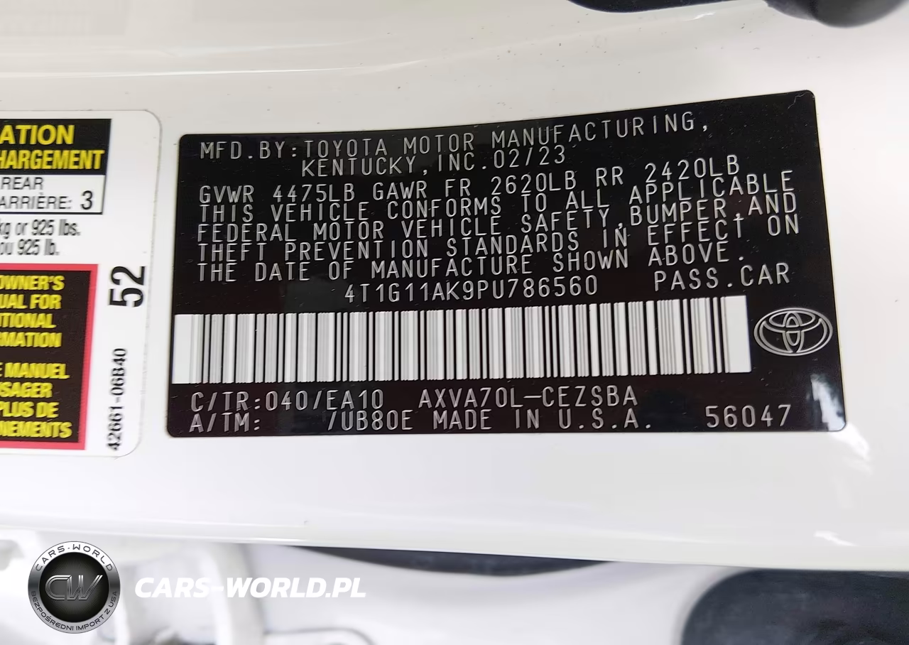 2023 Toyota Camry Se VIN:4T1G11AK9PU786560 - 9