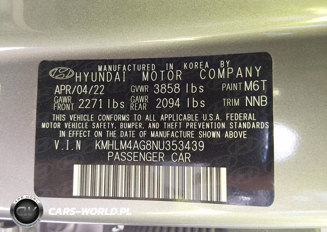 2022 Hyundai Elantra Sel VIN:KMHLM4AG8NU353439 - 9