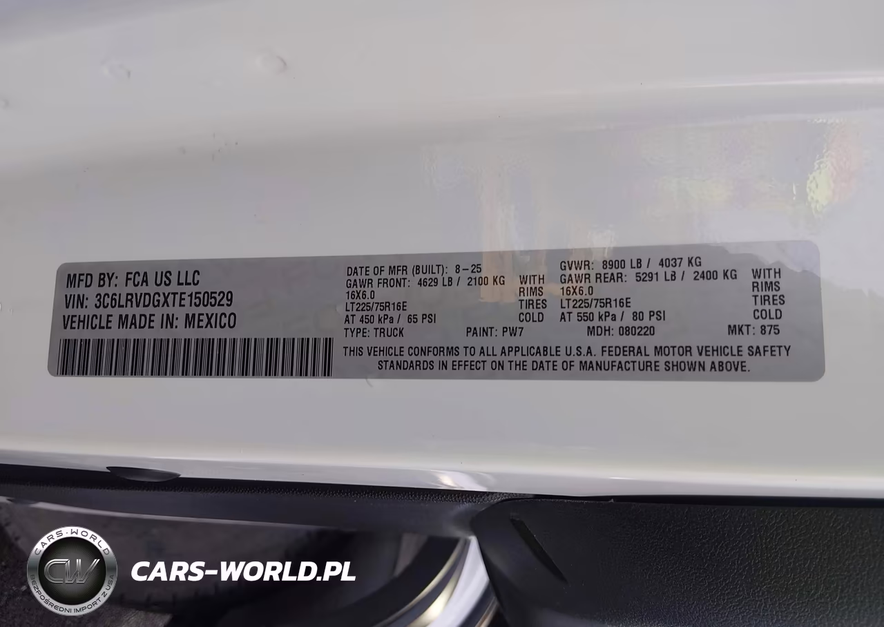 2026 Ram Promaster 2500 Slt High Roof 159 Wb VIN:3C6LRVDGXTE150529 - 9