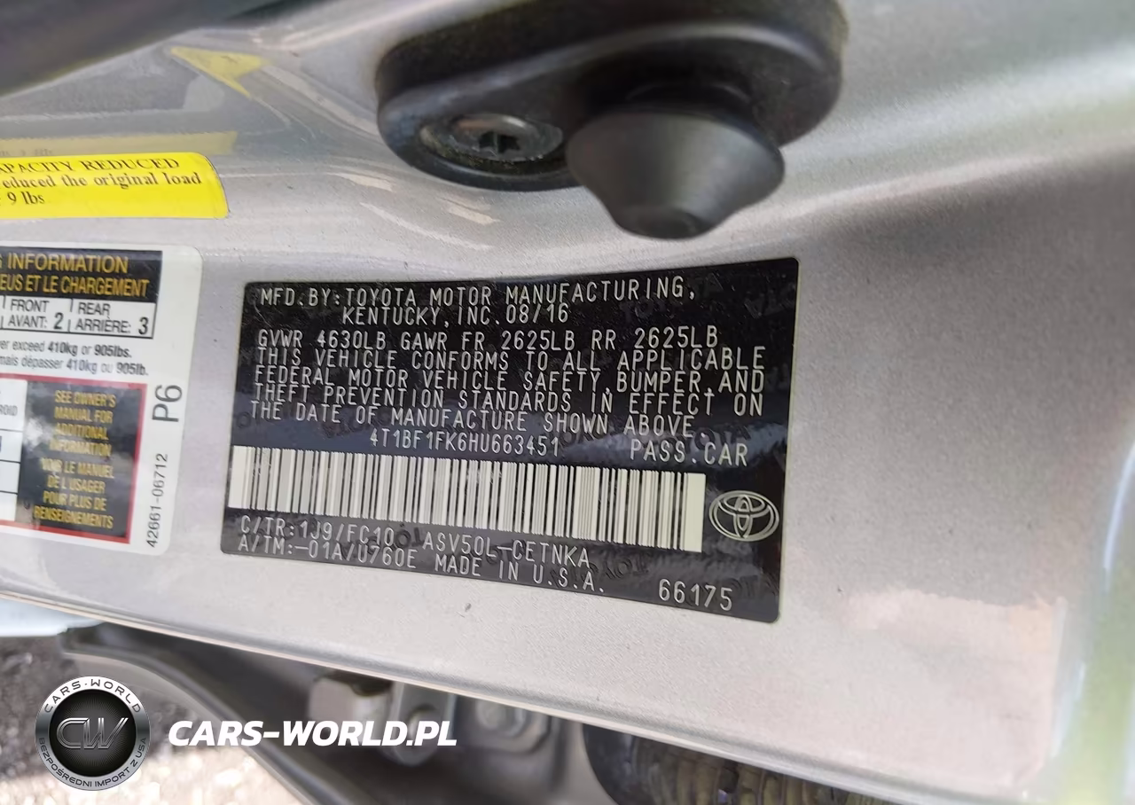 2017 Toyota Camry Le VIN:4T1BF1FK6HU663451 - 9