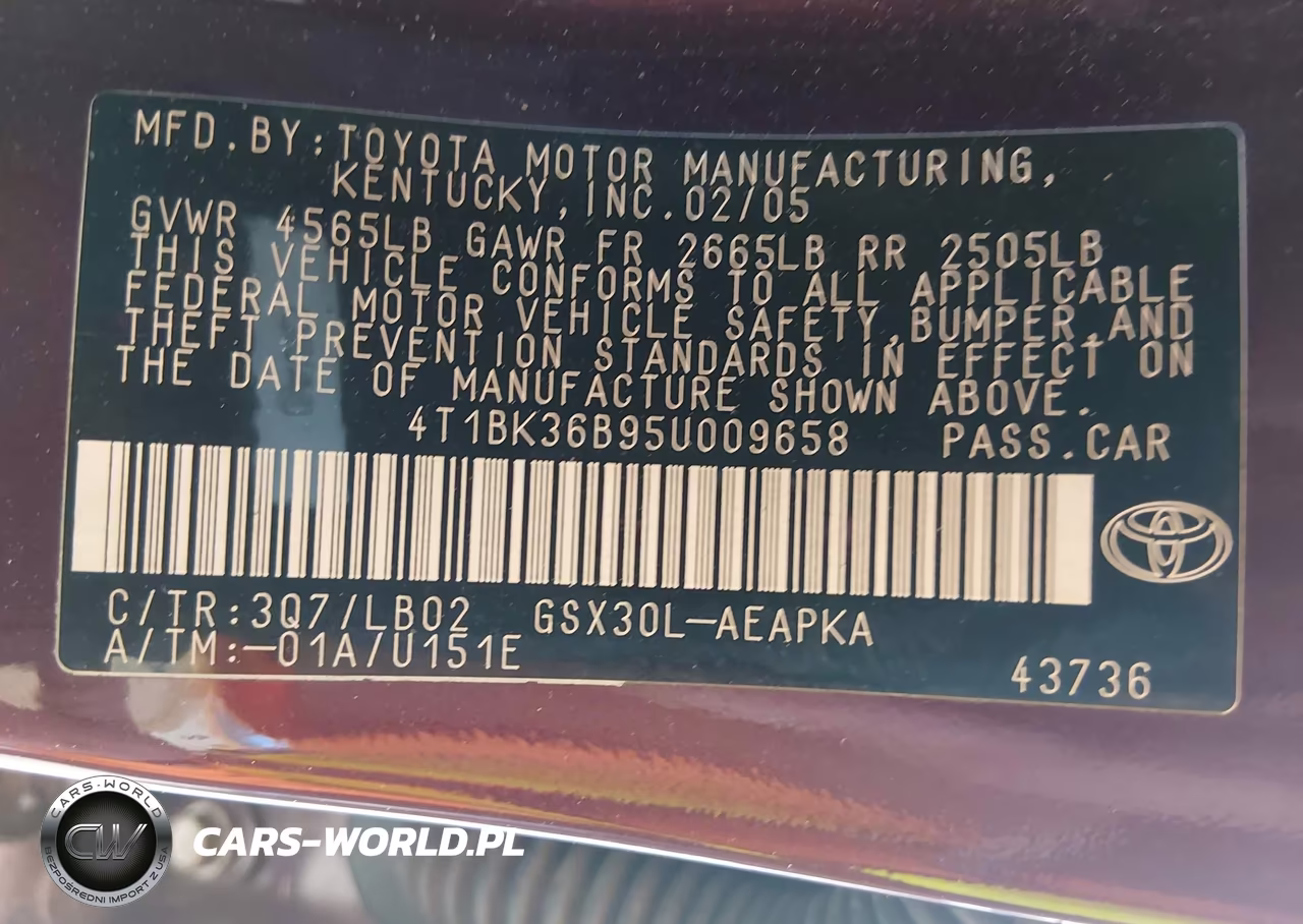 2005 Toyota Avalon Limited VIN:4T1BK36B95U009658 - 9