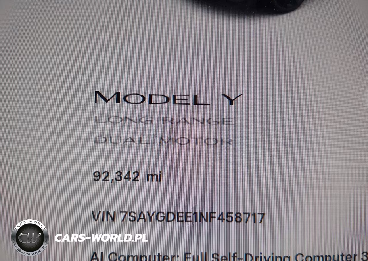 2022 Tesla Model Y Long Range Dual Motor All-Wheel Drive VIN:7SAYGDEE1NF458717 - 17