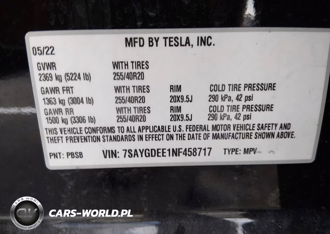 2022 Tesla Model Y Long Range Dual Motor All-Wheel Drive VIN:7SAYGDEE1NF458717 - 9