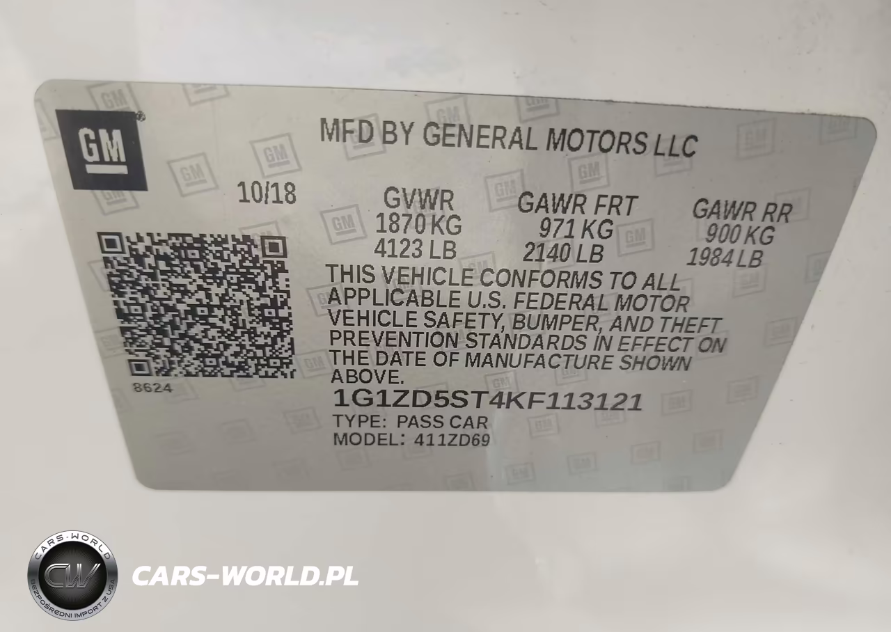 2019 Chevrolet Malibu Lt VIN:1G1ZD5ST4KF113121 - 9