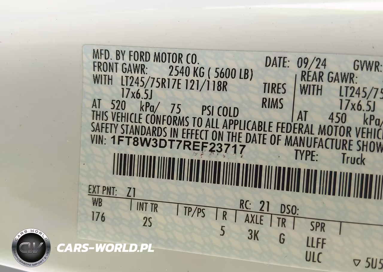 2024 Ford F-350 Xlt VIN:1FT8W3DT7REF23717 - 8