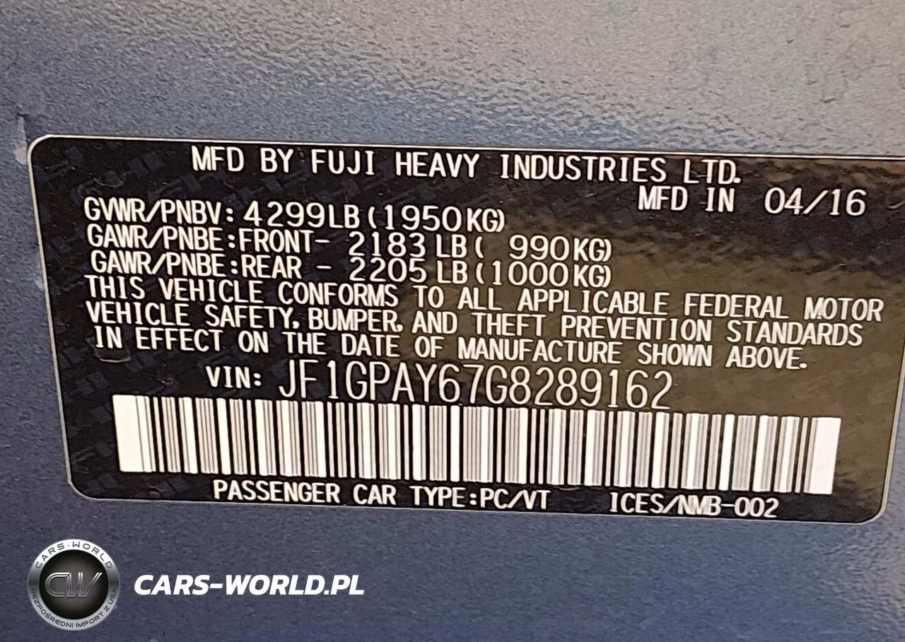 2016 Subaru Impreza Wagon 2.0I Sport Limited VIN:JF1GPAY67G8289162 - 9