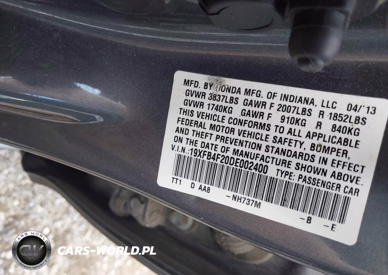 2013 Honda Civic Hybrid VIN:19XFB4F20DE002400 - 9