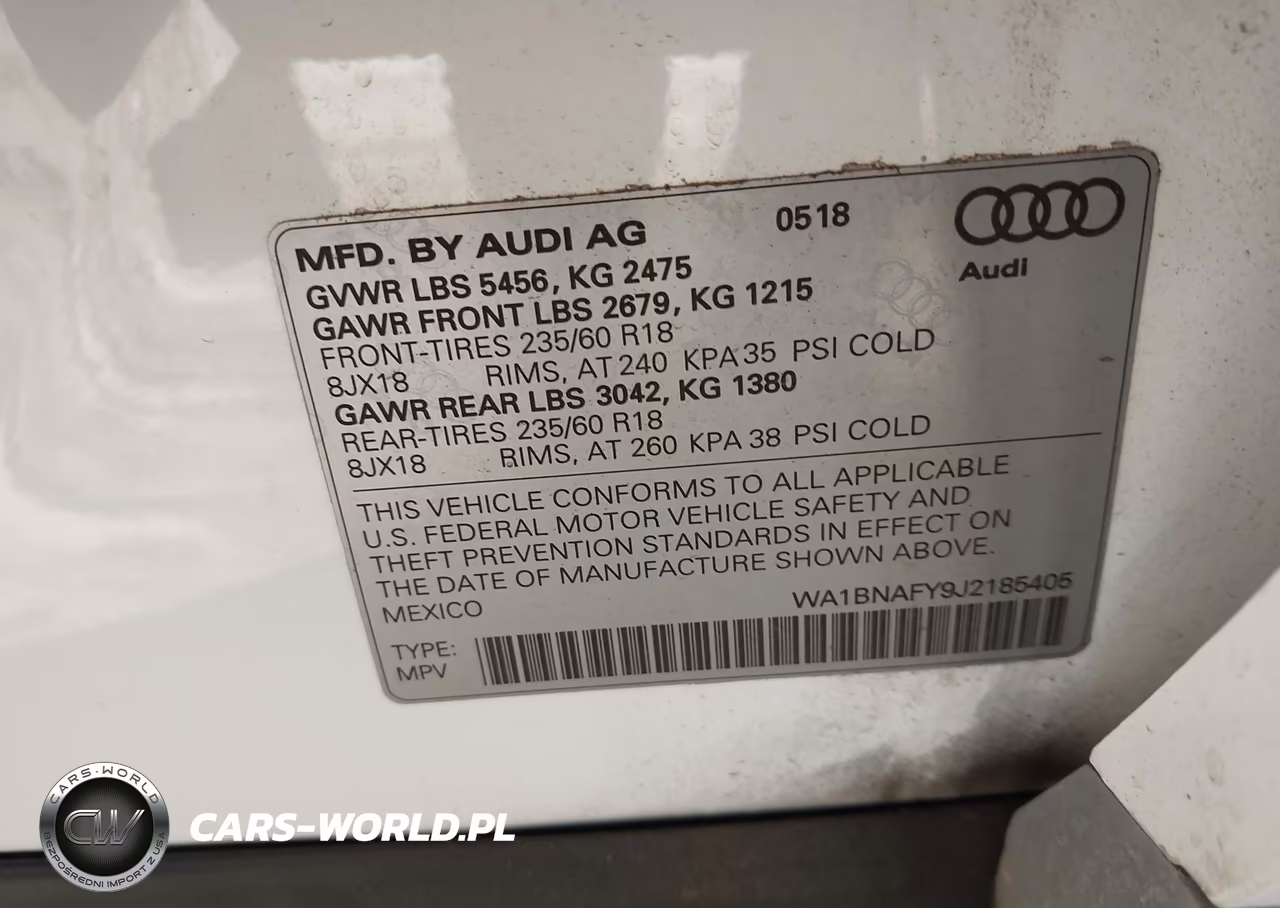 2018 Audi Q5 2.0T Premium-2.0T Tech Premium VIN:WA1BNAFY9J2185405 - 9