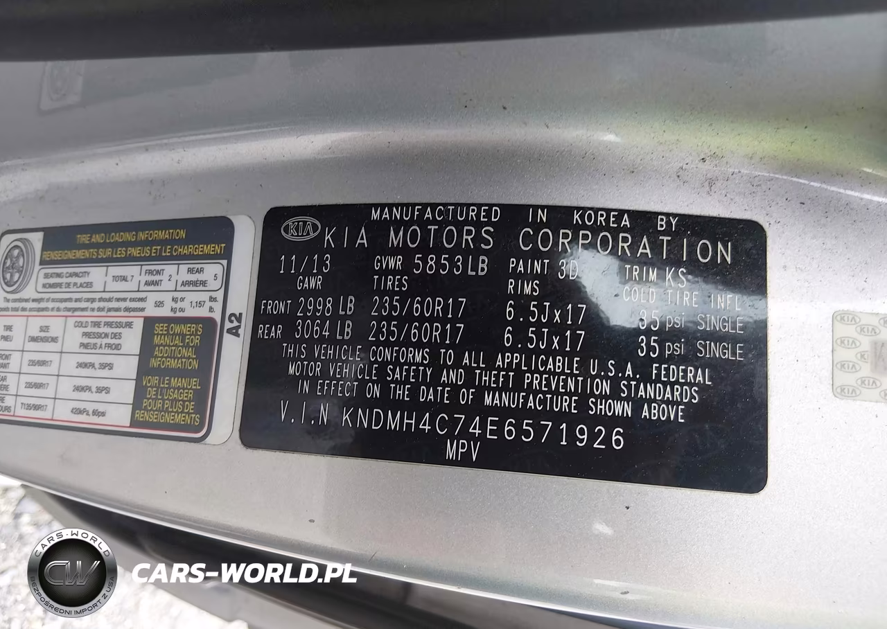 2014 Kia Sedona Ex VIN:KNDMH4C74E6571926 - 9