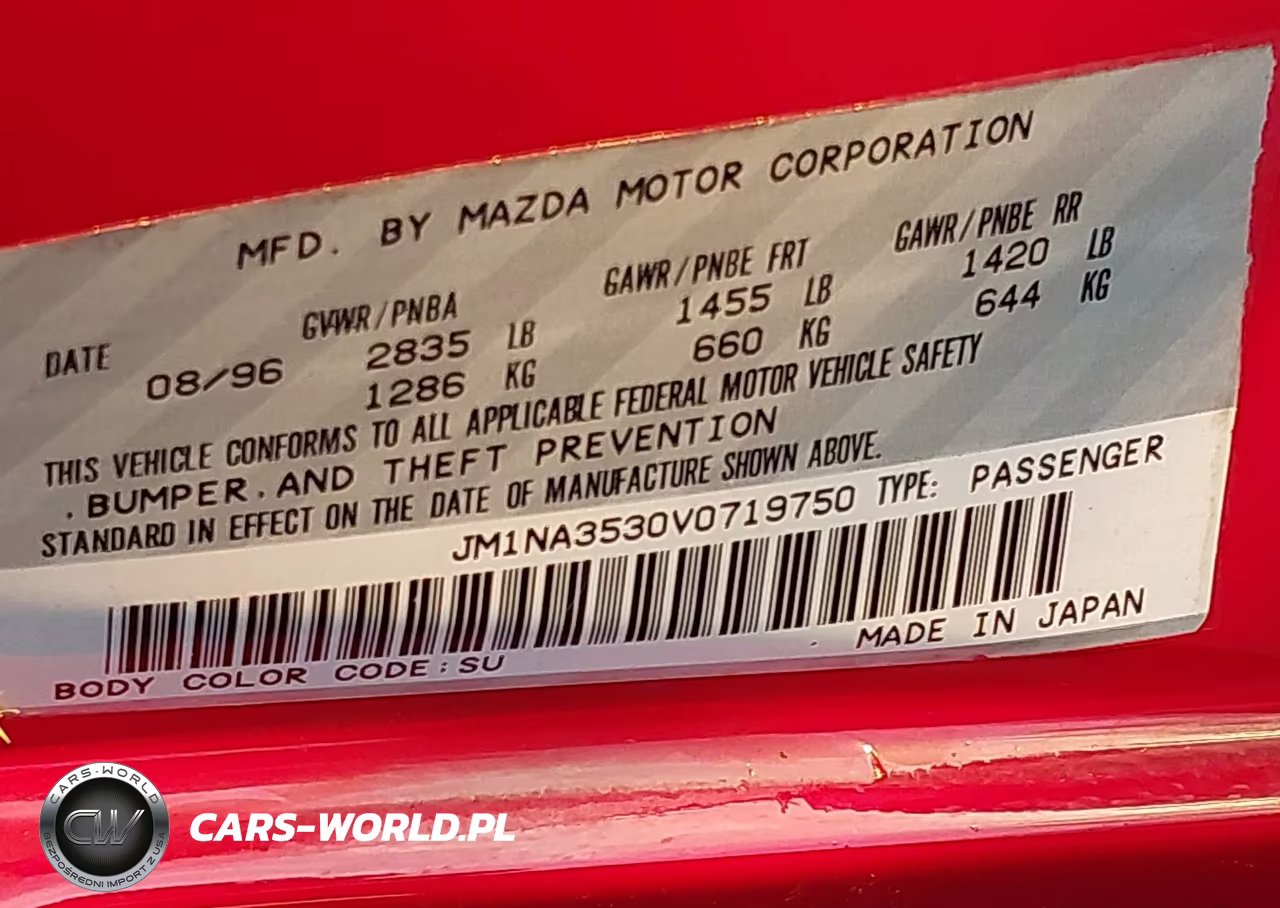1997 Mazda Mx-5 Miata Leather Pkg-M Edition-Popular Equipment Pkg-R Pkg.-Sto-Touring Pkg VIN:JM1NA3530V0719750 - 9