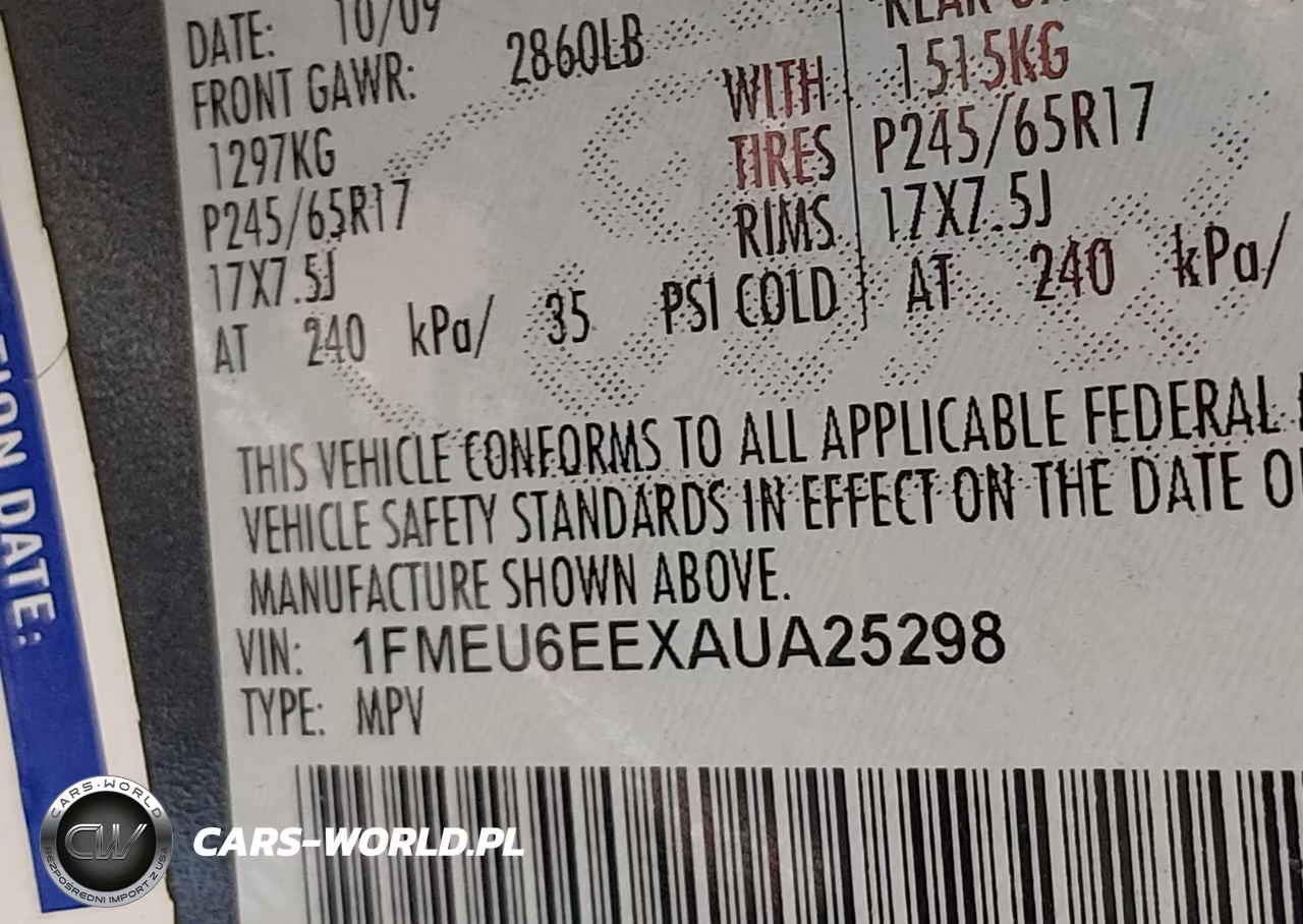 2010 Ford Explorer Eddie Bauer VIN:1FMEU6EEXAUA25298 - 9