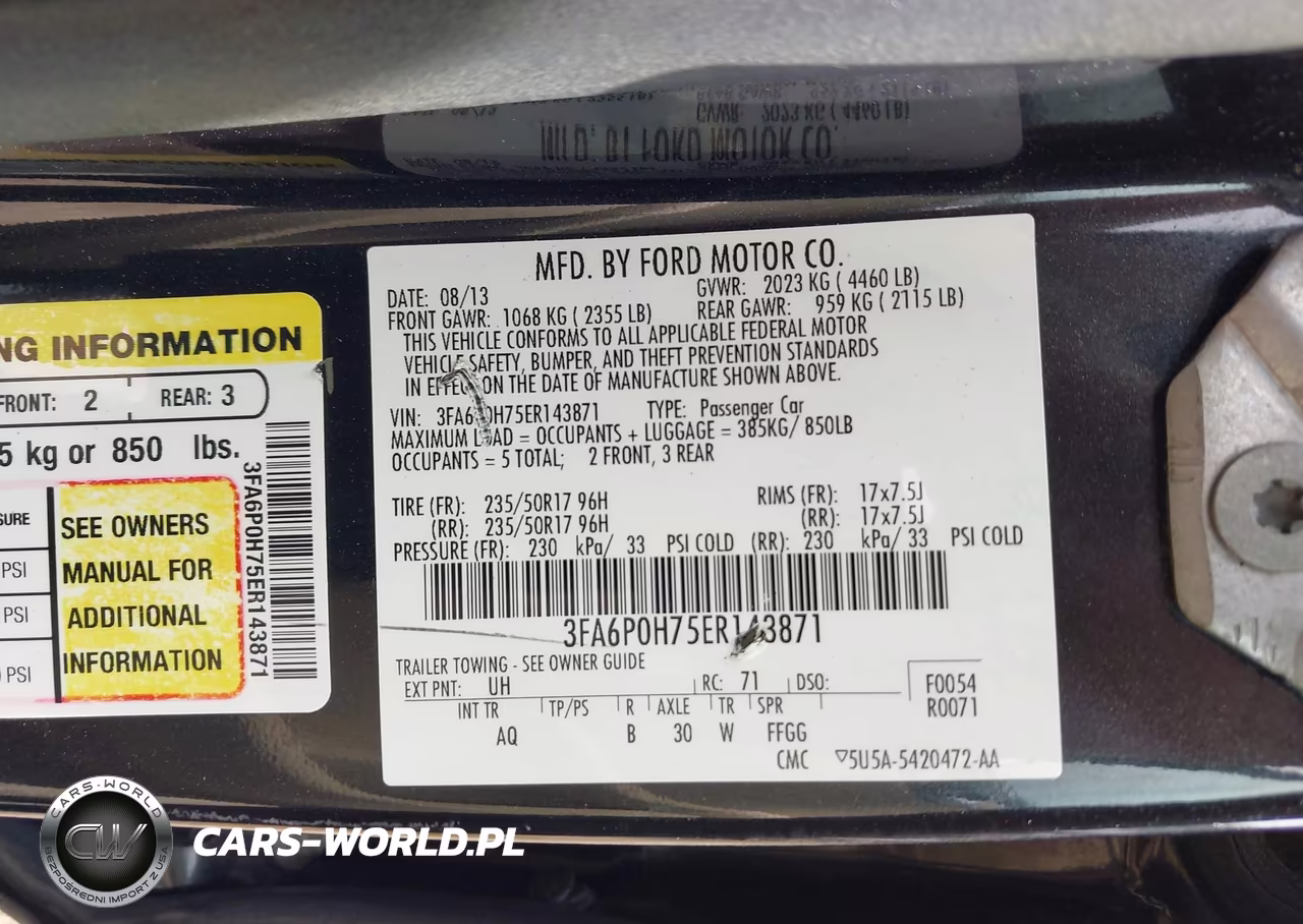 2014 Ford Fusion Se VIN:3FA6P0H75ER143871 - 9