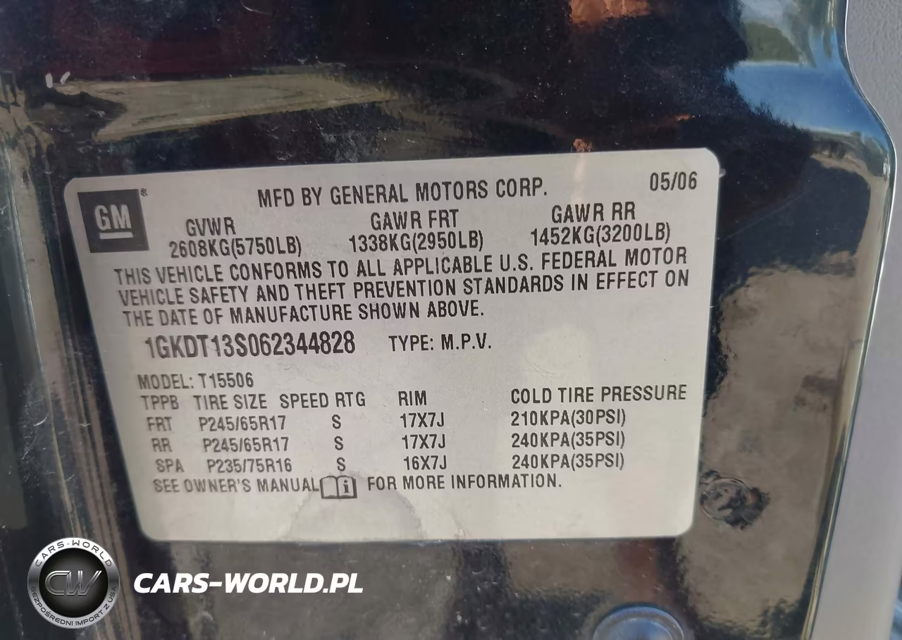 2006 GMC Envoy Sle VIN:1GKDT13S062344828 - 9