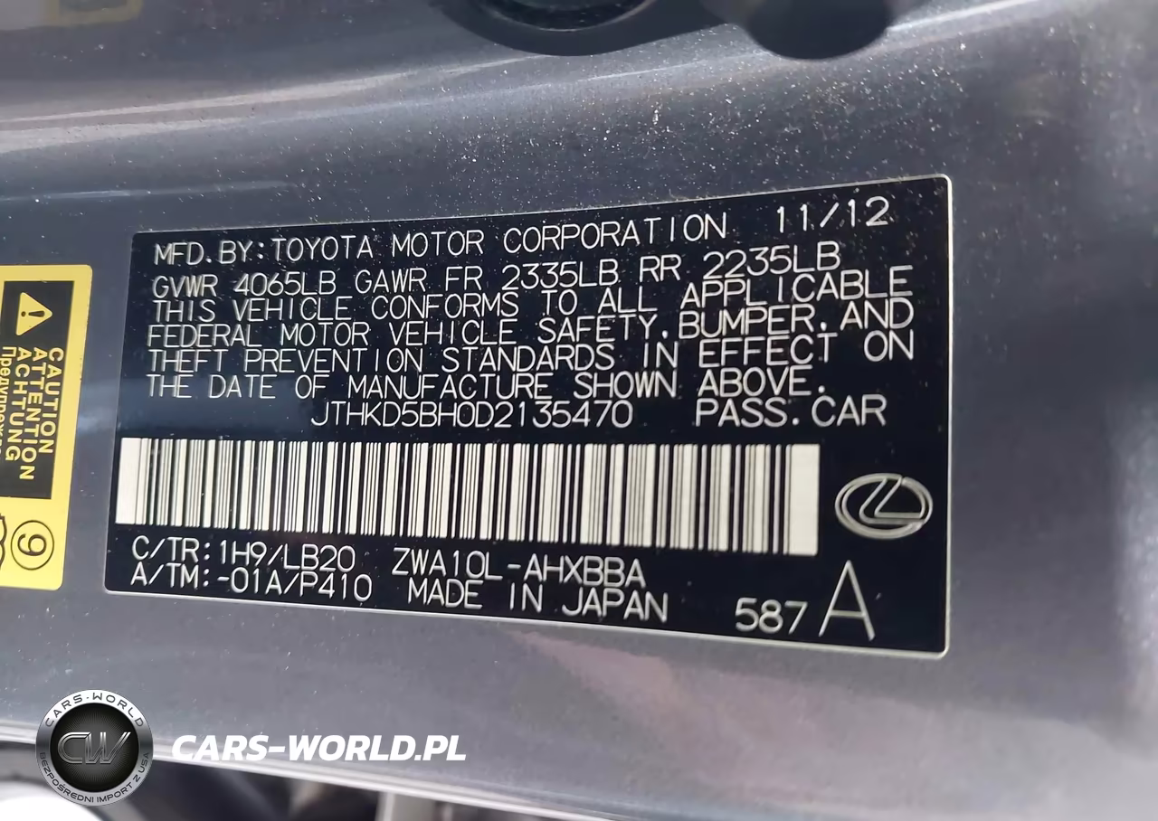 2013 Lexus Ct 200H VIN:JTHKD5BH0D2135470 - 9